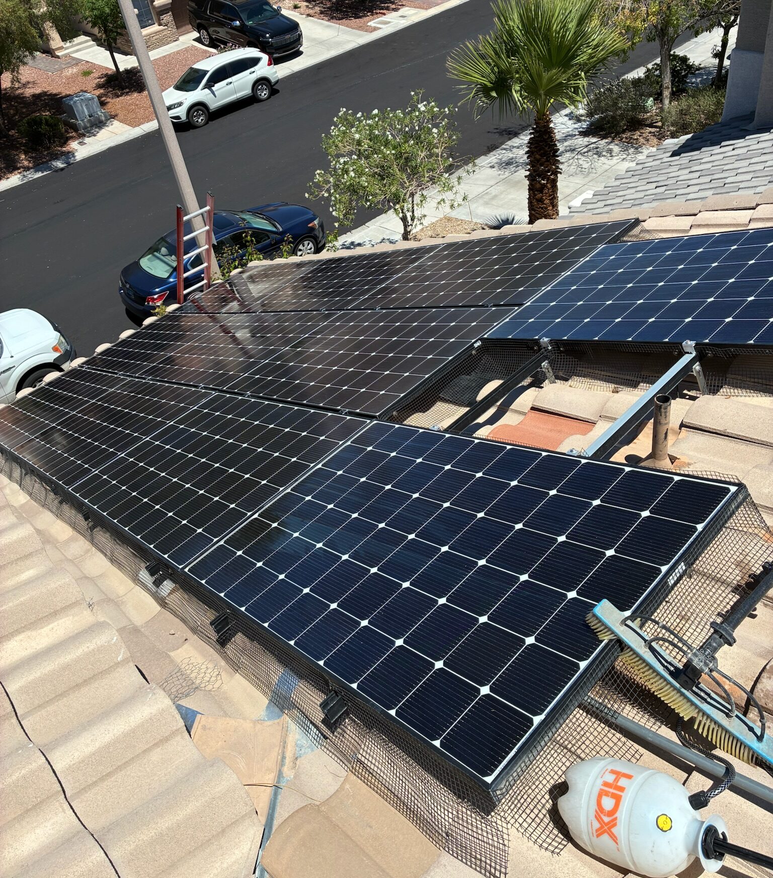 Solar panel cleaning