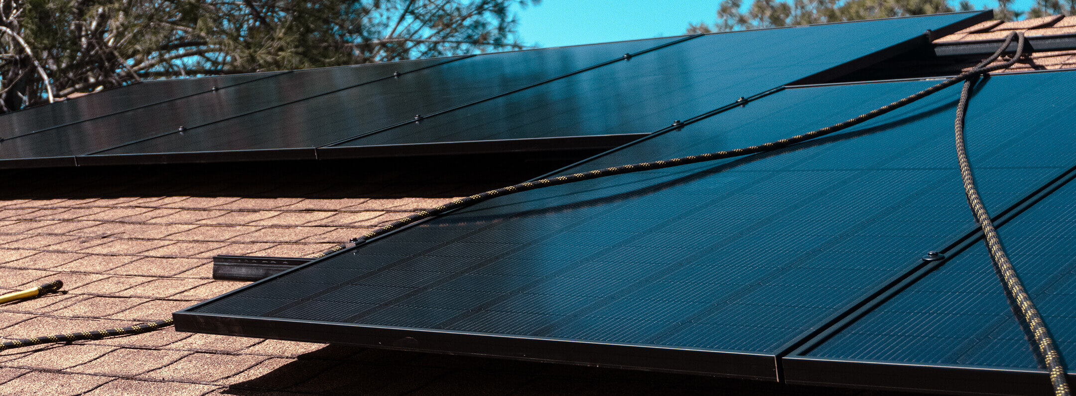 Solar panels on rooftop