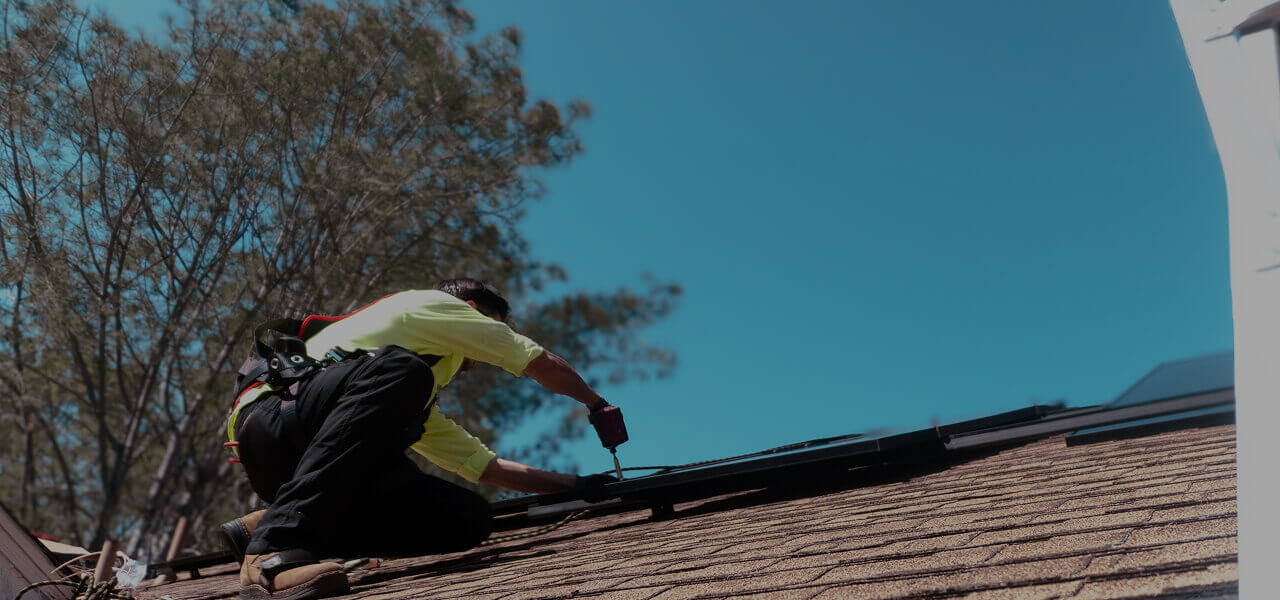 Solar panels on rooftop